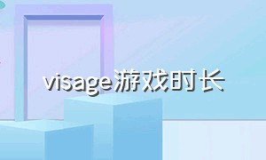 visage游戏时长