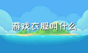 游戏衣服叫什么