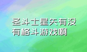 圣斗士星矢有没有格斗游戏啊（圣斗士星矢有哪几个游戏）