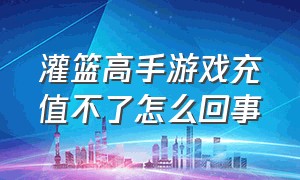 灌篮高手游戏充值不了怎么回事（灌篮高手游戏怎么找以前的账号）