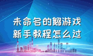 未命名的鹅游戏新手教程怎么过（未命名的鹅游戏额外任务攻略）