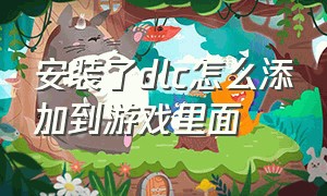 安装了dlc怎么添加到游戏里面