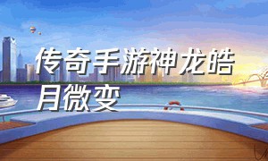 传奇手游神龙皓月微变