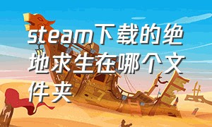 steam下载的绝地求生在哪个文件夹