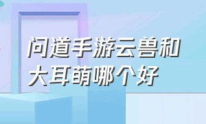 问道手游云兽和大耳萌哪个好