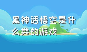 黑神话悟空是什么类的游戏