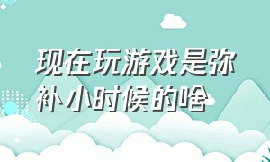 现在玩游戏是弥补小时候的啥（小时候玩最深刻游戏的体验与感受）