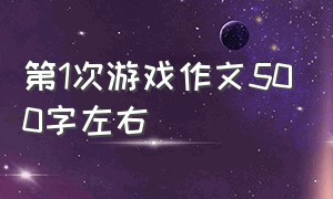 第1次游戏作文500字左右