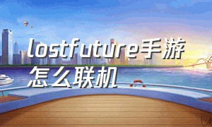 lostfuture手游怎么联机