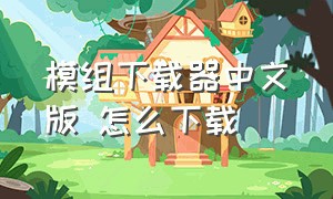 模组下载器中文版 怎么下载