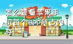 怎么查看苹果手机每个app所占内存