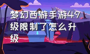 梦幻西游手游49级限制了怎么升级（梦幻西游手游37到40级怎么升级）