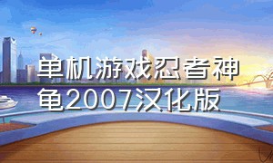 单机游戏忍者神龟2007汉化版（2003版忍者神龟游戏汉化版）