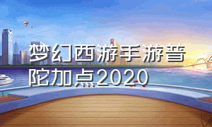 梦幻西游手游普陀加点2020