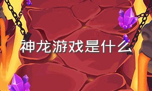 神龙游戏是什么（合成神龙的游戏是什么）