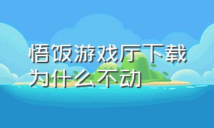 悟饭游戏厅下载为什么不动