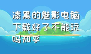 漆黑的魅影电脑下载好了不能玩吗知乎（漆黑的魅影卡住了怎么解决）