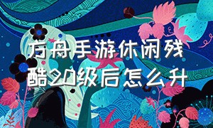 方舟手游休闲残酷20级后怎么升