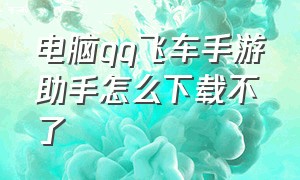 电脑qq飞车手游助手怎么下载不了