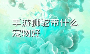 手游狮驼带什么宠物好