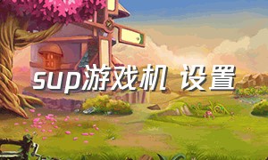 sup游戏机 设置（sup游戏机设置）