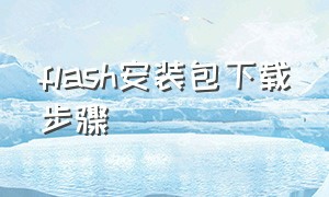 flash安装包下载步骤