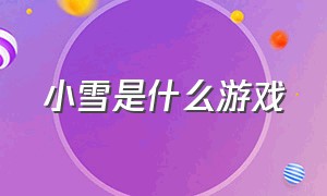 小雪是什么游戏