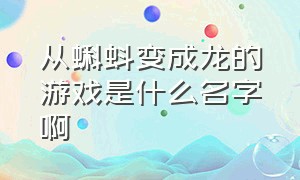 从蝌蚪变成龙的游戏是什么名字啊