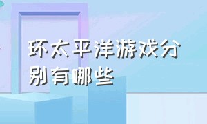 环太平洋游戏分别有哪些