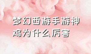 梦幻西游手游神鸡为什么厉害