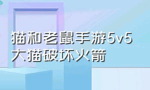 猫和老鼠手游5v5大猫破坏火箭