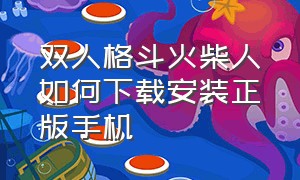 双人格斗火柴人如何下载安装正版手机（双人火柴人格斗链接入口）