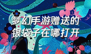 梦幻手游赠送的银袋子在哪打开