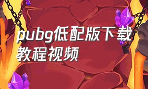 pubg低配版下载教程视频（pubg下载教程和进入教程）