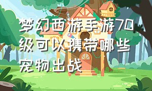 梦幻西游手游70级可以携带哪些宠物出战