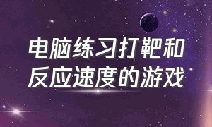 电脑练习打靶和反应速度的游戏