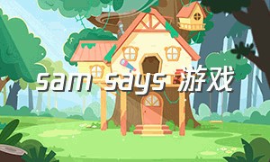sam says 游戏（simon says游戏中文版）