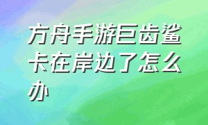 方舟手游巨齿鲨卡在岸边了怎么办