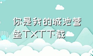 你是我的城池营垒TXT下载