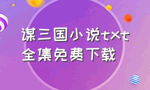 谋三国小说txt全集免费下载