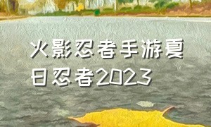 火影忍者手游夏日忍者2023