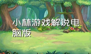 小林游戏解说电脑版（小林解说的游戏在哪下载）