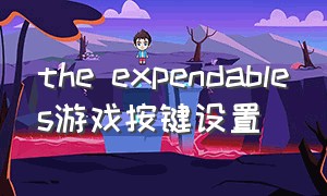 the expendables游戏按键设置