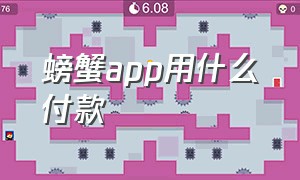 螃蟹app用什么付款