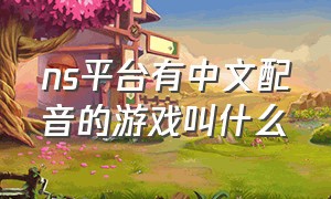 ns平台有中文配音的游戏叫什么（ns平台有中文配音的游戏叫什么名字）
