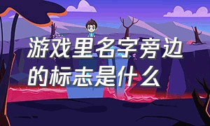 游戏里名字旁边的标志是什么