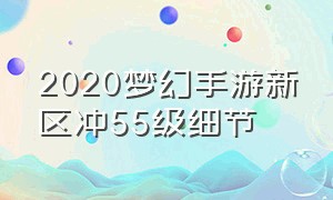 2020梦幻手游新区冲55级细节
