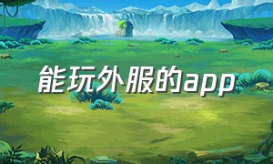 能玩外服的app（怎么用外服app）