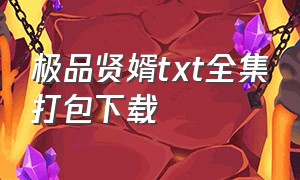 极品贤婿txt全集打包下载