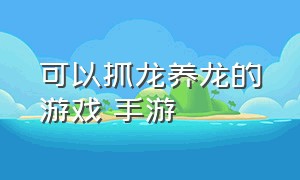 可以抓龙养龙的游戏 手游